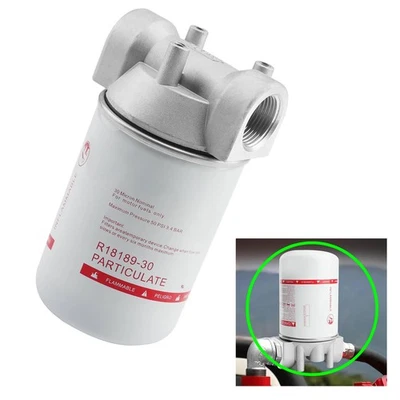 1 Inch NPT Fuel Tank Filter 25 GPM 30 Micron Spin-on For Diesel Transfer Pump - Image 1 of 4