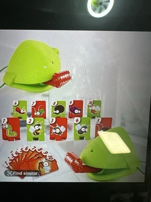 Frog Mouth Take Card Tongue Fun Board Interactive Game Green Safe Tongue Attack - Image 1 of 4