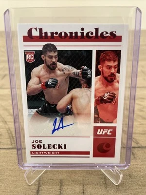 2023 Panini Chronicles UFC Signatures Red Joe Solecki #CS-JSL Rookie Auto RC - Image 1 of 2