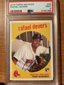 2018 Topps Archives Rafael Devers RC Rookie #40 MINT PSA 9 - Picture 1 of 2