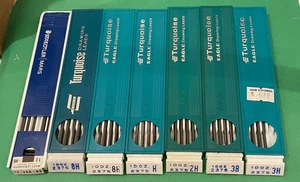 Lot 6 Packs Turquoise Eagle + 1 Staedtler Mars Drawing Leads HB H 8H 2H 3B 3H - Picture 1 of 4