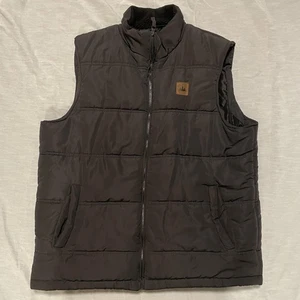 Field & Stream Vest Mens Large Black Sherpa Lined Full Zip Puffer Outdoor Warm - Picture 1 of 7
