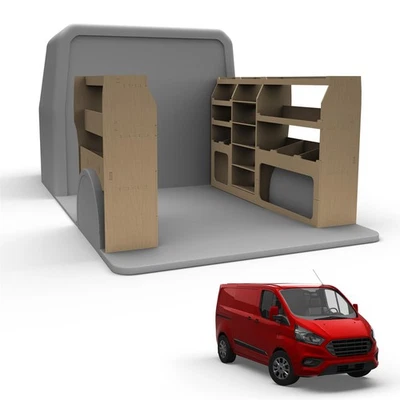 VAN DEMON Ford Transit Custom Plywood Racking for 2013-2024 (Short L1) Shelving - Full Set