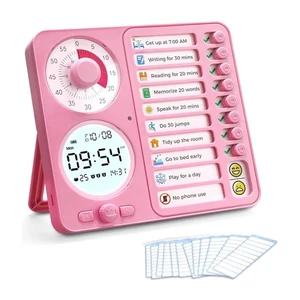 3-in-1 Visual Timer Task Timer with Chore Chart Board, ADHD Tool for Kids Adu... - Foto 1 di 8