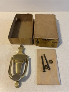 Vintage NOS Solid Brass Door Knocker 6.5 Inches Tall New Old Stock MCM National - Picture 1 of 7