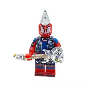 Spiderman Mini Action Figure Punk Rock Star Spiderman Figure Custom Print - Picture 1 of 2