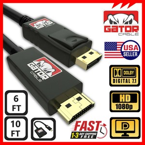 Display Port to HDMI Cable DP Adapter Converter Audio Video PC HDTV 1080P 60Hz