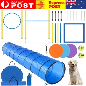 AU 36Pcs Dog Agility Training Equipment Pet Obstacle Course Training Starter Kit - Picture 1 of 12