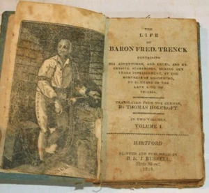 RARE 1814 AMERICAN IMPRINT: THE LIFE OF BARON FRED TRENCK by Holcroft w portrait - Picture 1 of 4