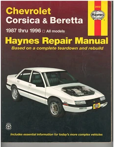 Haynes Repair Manual : 1987-1996 Chevrolet Corsica & Beretta (24032) {2255} - Imagen 1 de 3