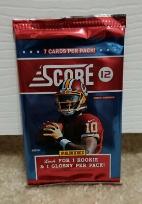 Factory Sealed packs/ 2012 Score NFL Football / 7 Card PK / 7 PK Lot / 49 cards. - Image 1 of 3