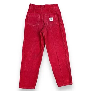 Vtg Esprit Kids Red Corduroy Pants Sz 7 90s Cotton Pleated Front 20x20.5” - Picture 1 of 13
