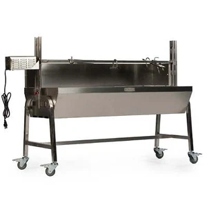 Ash & Ember 25W Stainless Steel BBQ Rotisserie Grill with Windscreen - Picture 1 of 12