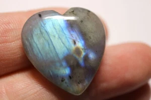 GOLDJUNGE69 * LABRADORIT EDELSTEIN  - HERZ - SPECTRO BLUE  26 mm 36 ct. - Bild 1 von 4