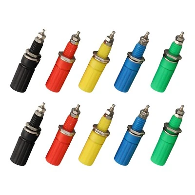 10PCS 4MM Banana Plug Electrical Connector for Audio Power and Instruments - Image 1 of 4