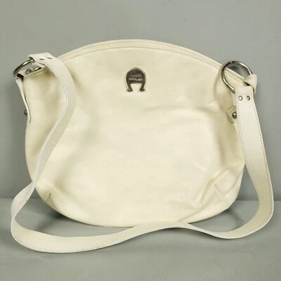 Vintage Etienne Aigner Purse Handbag Handmade Ivory White Leather 60s 70s ? - Image 1 of 4