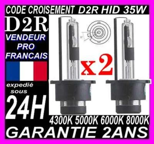PAIRE AMPOULE LAMPE FEU PHARE XENON D2R KIT HID FEUX ORIGINE 6000K 8000K 12V 35W - Picture 1 of 3