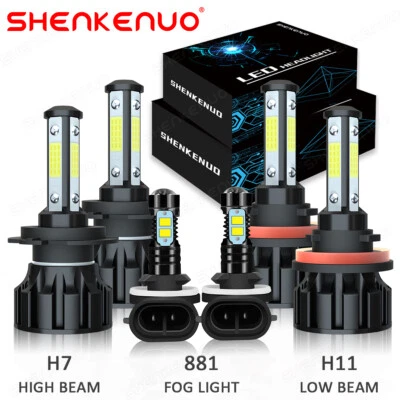 Combo de faros LED + faros antiniebla para Hyundai Elantra sedán 4 puertas 2011-2016 Foto 1 de 4