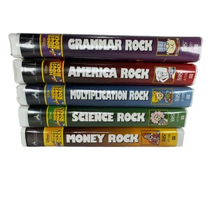 School House Rock VHS Clamshell 25th Anniversary Lot of 5 Disney Animated Tapes - Foto 1 di 18