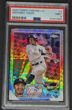 2023 Topps Chrome Baseball Anthony Volpe Logofractor RC NEW YORK YANKEES PSA 9