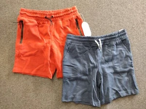 Wonder Nation 2-Pack Lounge Shorts Elastic Waist Drawstring Orange/Grey L 10-12 - Picture 1 of 11