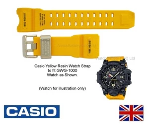 GWG-1000 Casio Watch Strap Band for GWG-1000-1A - 10627142 Yellow Resin -Genuine - Picture 1 of 5