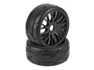 GRP 1 : 8 Gt Course Jeu Roue Complète T03 Revo XB1 Jante Noir 20 Rayons Flex U - Photo 1/4