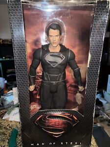 NECA Superman Black Suit 1/4 Figure 18” Henry Cavill Man of Steel RARE Quarter
