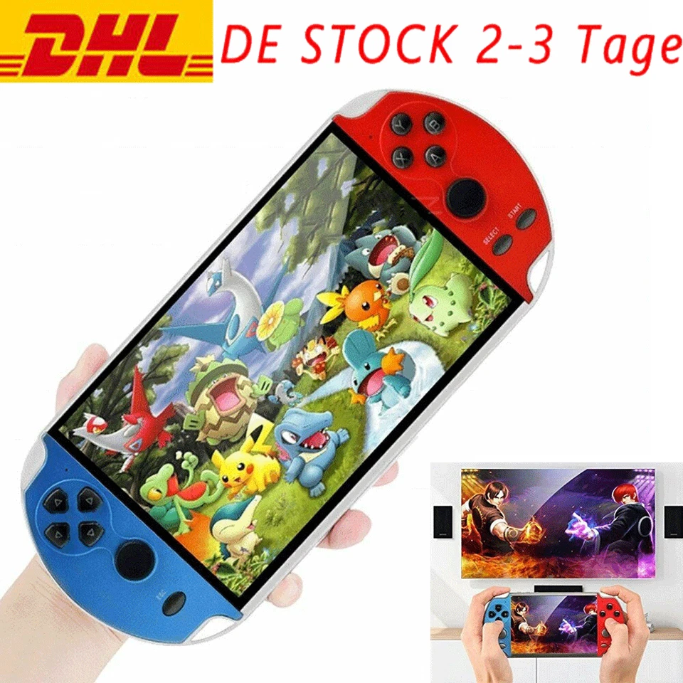 X7 8GB Handheld Spielkonsole Spiele MP4 4.3"Kinder Video Retro Game Consoles