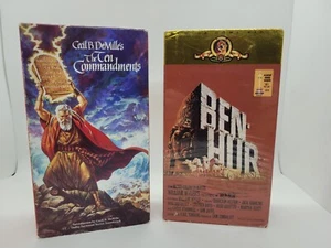 Los Diez Mandamientos y Ben Hur Charlton Heston 4 cintas VHS de colección en 2 juegos de caja - Imagen 1 de 10