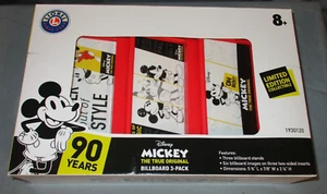 Lionel 1930120 Mickey 90th Reversable Set of 3 Billboards w/ Frames for O/027 ga - Picture 1 of 9