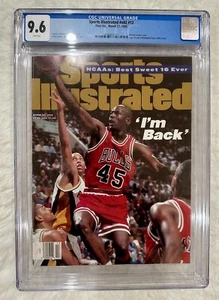 Michael Jordan Sports Illustrated CGC 9.6 Newsstand 3/27/95 New Slab ‘I’m Back’ - Picture 1 of 4