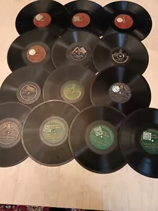 Disques 78 tours, 13 diamètres 25 et 27cm, Zonophone, Odéon, Colombia, Winc - Photo 1/19