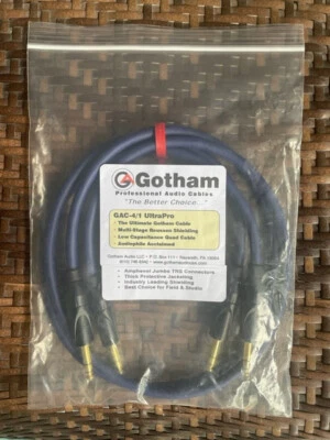 Gotham  GAC-4/1 UltraPro Interconnect Cable Assembly. TRS.  1 meter Pair - Image 1 of 2