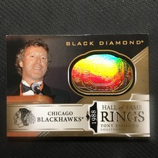 2019-20 UPPER DECK BLACK DIAMOND TONY ESPOSITO GOLD 1988 HALL OF FAME NO. HR-TE