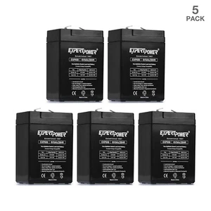 5 PACK 6V 5Ah SEALED LEAD ACID Multipurpose Rechargeable Batteries for Alarms - Picture 1 of 7