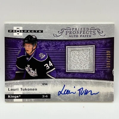 2007-08 Fleer Hot Prospects Lauri Tukonen Auto RC Patch #222 /399 RPA - Image 1 of 2