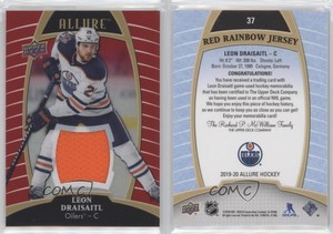 2019-20 Upper Deck Allure Red Rainbow Jerseys Leon Draisaitl #37