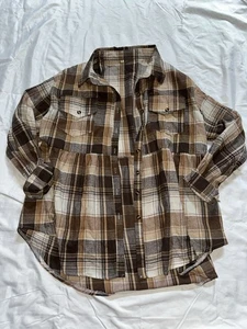 Markenloses Flanell Top Damen Braun Xl - Bild 1 von 2