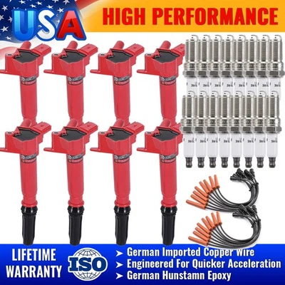 8 bobinas de encendido y bujía y cable UF631 UF639 para Ford F150 F250 Super Duty 6.2 Foto 1 de 4