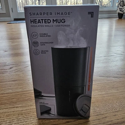 Sharper Image USB Powered Heated Mug Double Insulated Heated Base New Open Box - Image 1 of 4