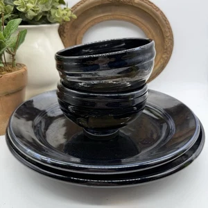 Juego de 4 piezas de cerámica vintage de estudio de heno Maija artista de fábrica de torpedos - Imagen 1 de 8