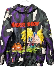 MEMBERS ONLY Nickelodeon Jacket Mens Sm WINDBREAKER Rugrats Hey Arnold Spongebob - Picture 1 of 7