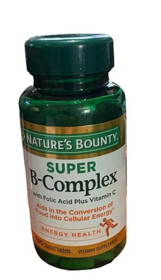 Complexo Nature's Bounty Super B vitamina C e ácido fólico 150 comprimidos *EXP 10/2026 - Imagem 1 de 4