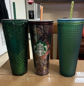 Starbucks Pretty Venti Vasos Lote de 3 + 2 Tazas Rojas Aleatorias de Bonificación con Tapas ¡Gratis! - Imagen 1 de 5