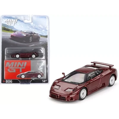 BUGATTI EB110 GT 1995 DARK METALLIC RED 1:64 Mini Gt Auto Stradali Modellino Nuo - Immagine 1 di 3