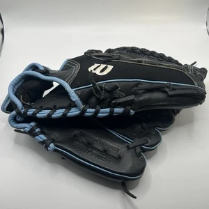 Wilson Flash 11" Fastpitch Softball Glove WTAD4RF15B511 Leather Black Blue RHT - Picture 1 of 8