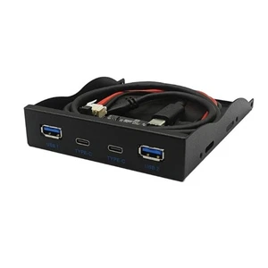 10Gbps USB HUB 3.5Inch Front Panel 2x USB3.2 GEN2 2x TypeC Port for Desktop Case - Picture 1 of 8