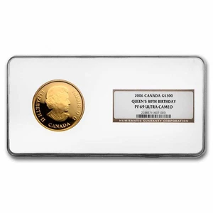 2006 Canada Pf Gold $300 80th Birthday of the Queen NGC PF-69 UC - Picture 1 of 5