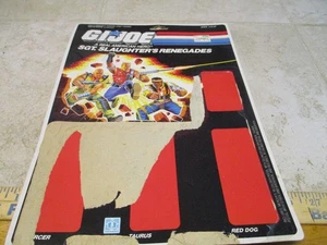Gi Joe 1987 SGT. SLAUGHTERS RENEGADES FULL CARD BACK UNCUT FILE CARDS HASBRO - Bild 1 von 3